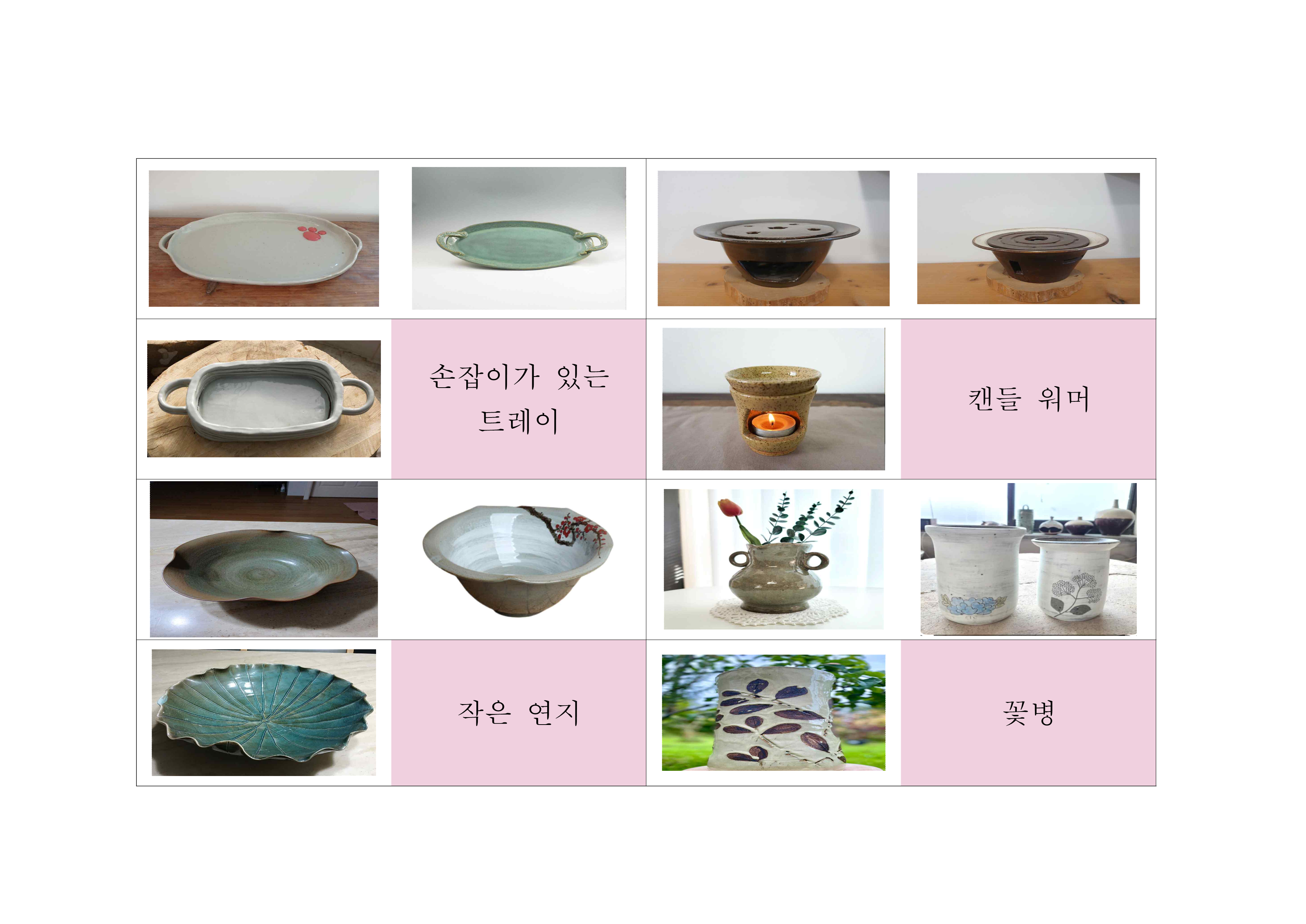 흙은로 빚는 내안의 감성(도자기-트레이 만들기 등)